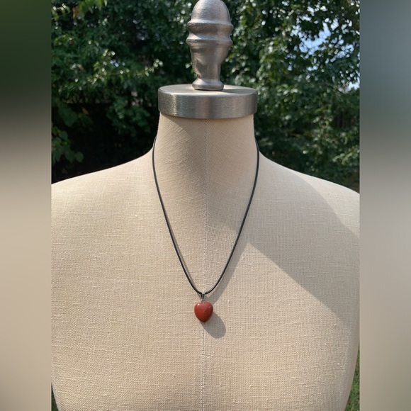 Handmade Heart Genuine Stone Amulet Necklace - Picture 10 of 13